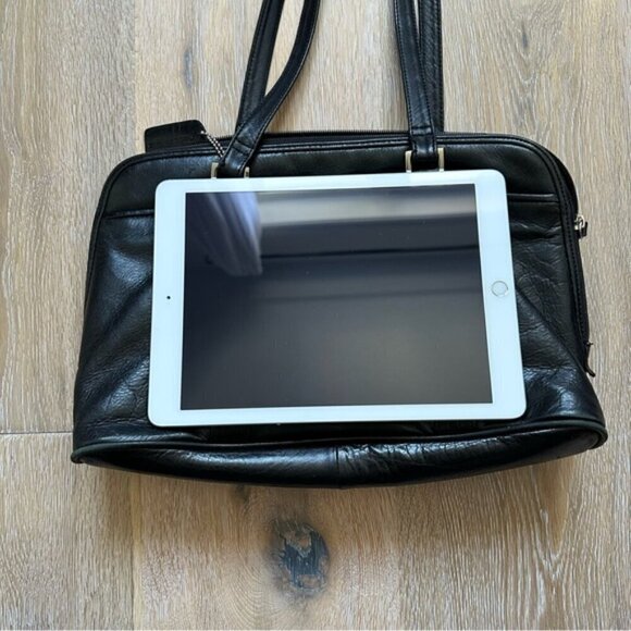 Vintage La Diva Black Italian Design Leather Purse Shoulder Bag - Made in Italy - Picture 5 of 16